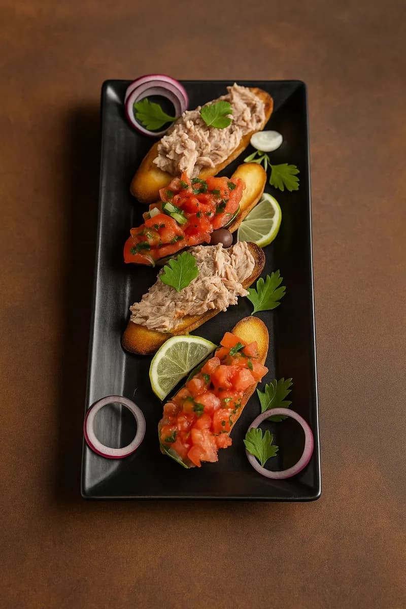 Bruschette cu Ton și Roșii